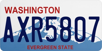 WA license plate AXR5807