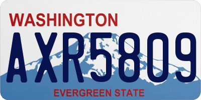 WA license plate AXR5809