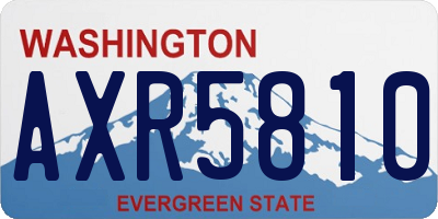 WA license plate AXR5810