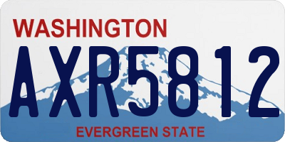 WA license plate AXR5812