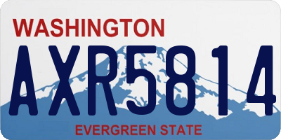 WA license plate AXR5814
