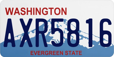 WA license plate AXR5816