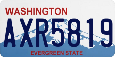 WA license plate AXR5819