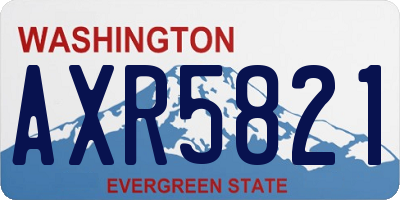 WA license plate AXR5821