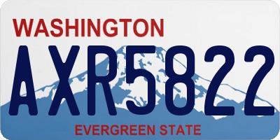 WA license plate AXR5822