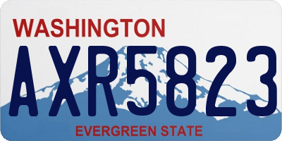 WA license plate AXR5823