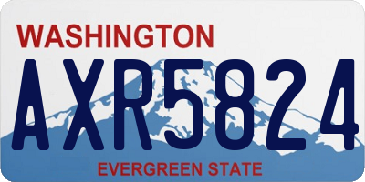 WA license plate AXR5824