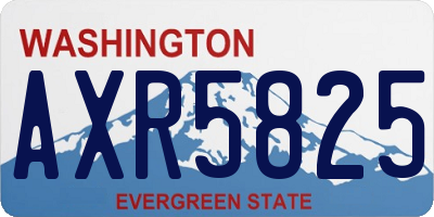 WA license plate AXR5825