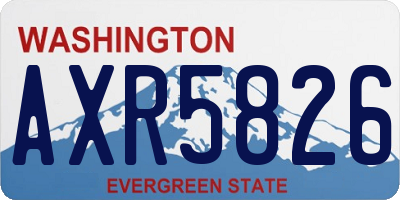 WA license plate AXR5826
