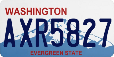 WA license plate AXR5827