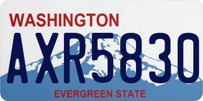 WA license plate AXR5830