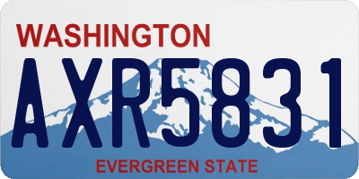 WA license plate AXR5831