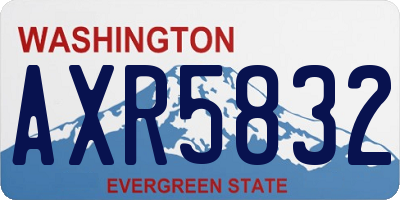 WA license plate AXR5832