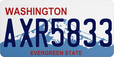 WA license plate AXR5833