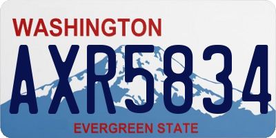 WA license plate AXR5834