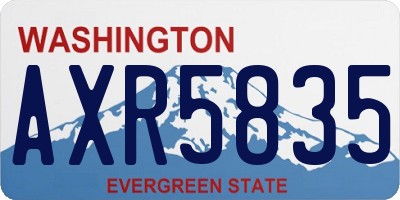 WA license plate AXR5835