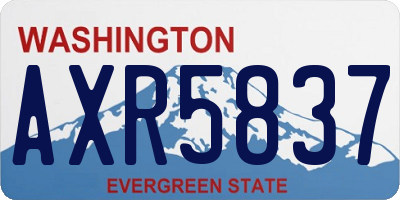 WA license plate AXR5837