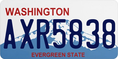 WA license plate AXR5838