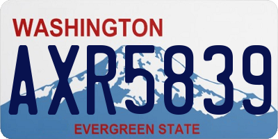 WA license plate AXR5839