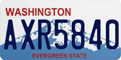 WA license plate AXR5840
