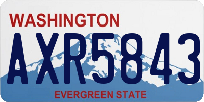 WA license plate AXR5843