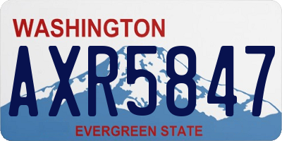 WA license plate AXR5847
