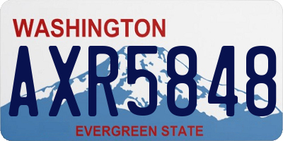 WA license plate AXR5848