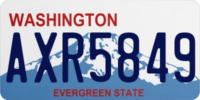 WA license plate AXR5849
