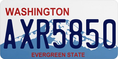 WA license plate AXR5850