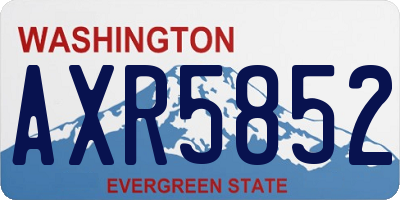 WA license plate AXR5852