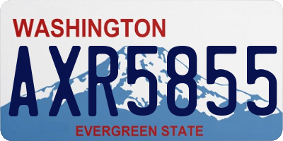 WA license plate AXR5855