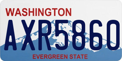 WA license plate AXR5860