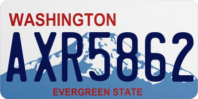 WA license plate AXR5862