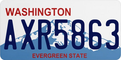 WA license plate AXR5863