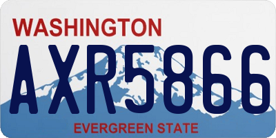 WA license plate AXR5866
