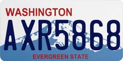 WA license plate AXR5868