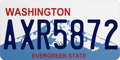 WA license plate AXR5872