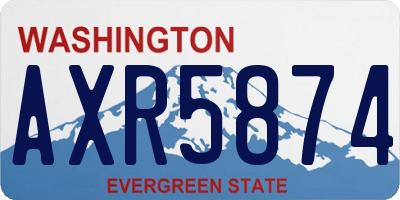 WA license plate AXR5874