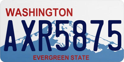 WA license plate AXR5875