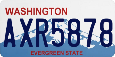 WA license plate AXR5878