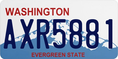 WA license plate AXR5881