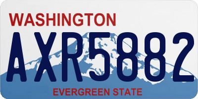 WA license plate AXR5882