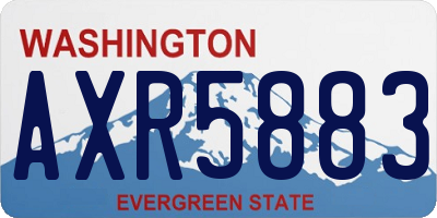 WA license plate AXR5883