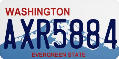 WA license plate AXR5884