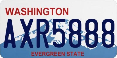 WA license plate AXR5888
