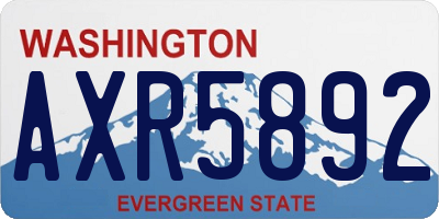 WA license plate AXR5892