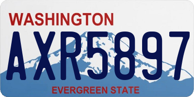 WA license plate AXR5897