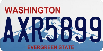 WA license plate AXR5899