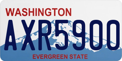 WA license plate AXR5900