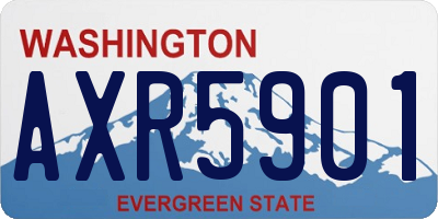 WA license plate AXR5901
